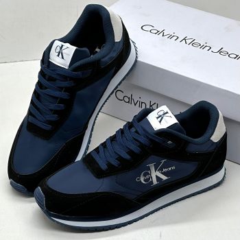 Calvin Klein Lace Up Sneakers Black Blue