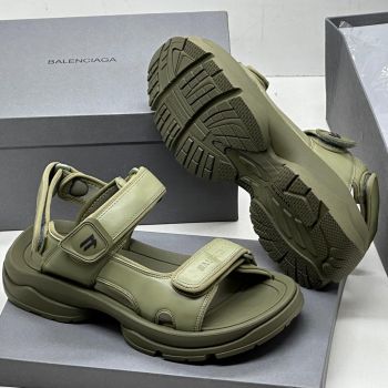 Balenciaga Leather Sandals Green