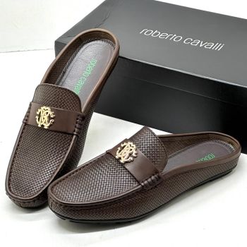 Roberto Cavalli Half Shoes Coffee Brown