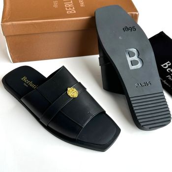 Berluti Slide Slippers Black