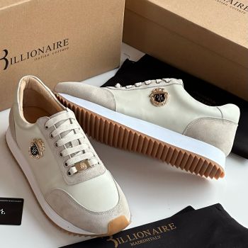 Billionaire Leather Sneakers Nude