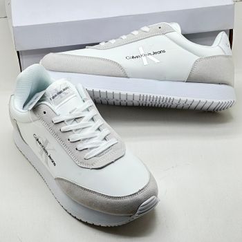 Calvin Klein Lace Up Sneakers  White