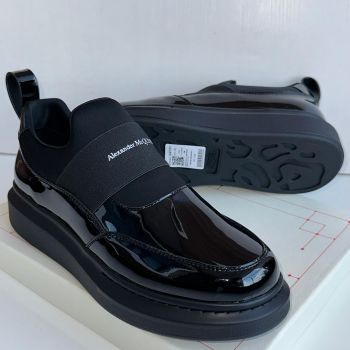 Alexander Mcqueen Slip-On Sneakers Wet-Look All Black
