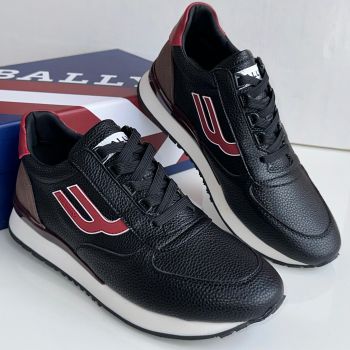 Bally Gismo Leather Sneakers Black