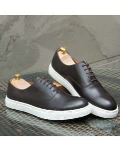 Berluti Leather Sneakers Coffee