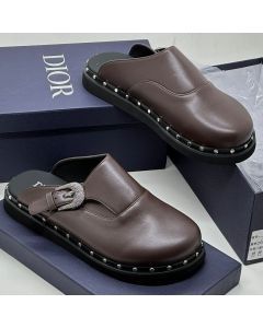Dior Half Shoes Coffee Brown