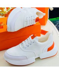 Hermes Sneakers White Orange