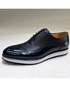 Berluti Leather Lace Up Shoe Black