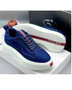 Prada Casual Lace Up Sneakers Blue