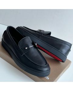 Christian Louboutin Chambelisneak Leather Sneakers All Black