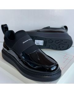 Alexander Mcqueen Slip-On Sneakers Wet-Look All Black