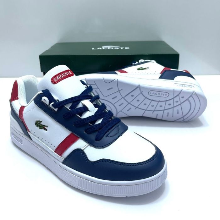Lacoste shoes white and blue on sale